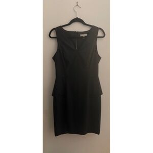 Banana Republic Women Size 8 Peplum Sheath Suit Dress Sleeveless Stretch Black